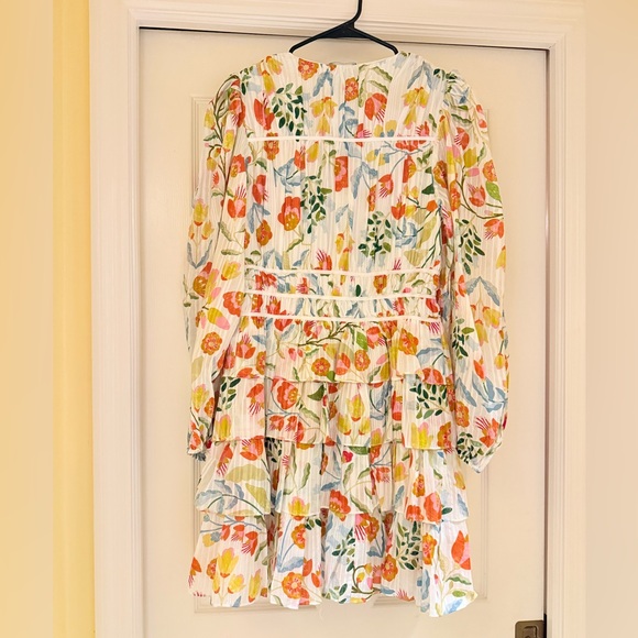 NWT- JESSIE ZHAO NEW YORK Flower Land Cotton Viscose Voile Mini Dress size 10 - Picture 5 of 10